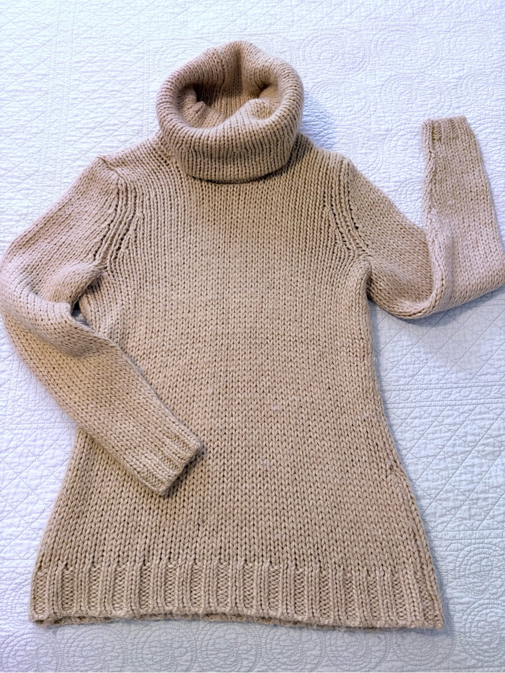 Vintage LL Bean wool blend cowl neck sweater. Size large.